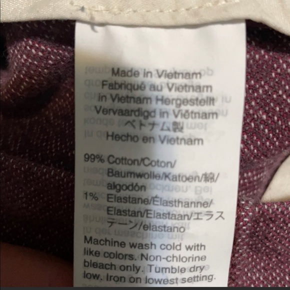 J. Crew red brushed twill slim flex pants 34 x 34 - Picture 3 of 6